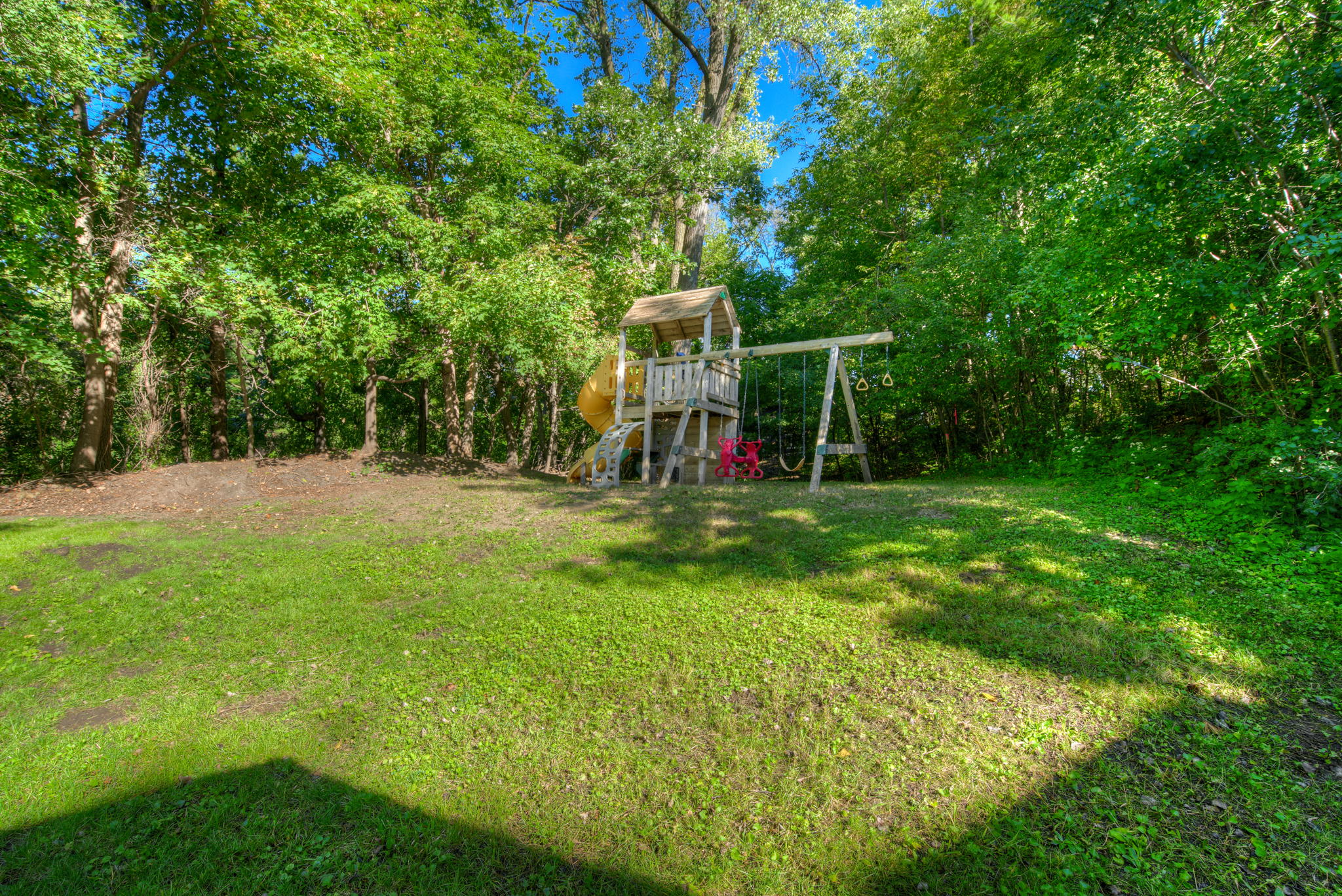 Play area in back yard